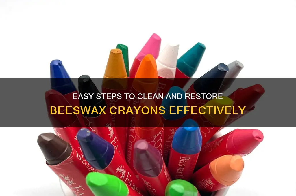 how to clean beeswax crayons