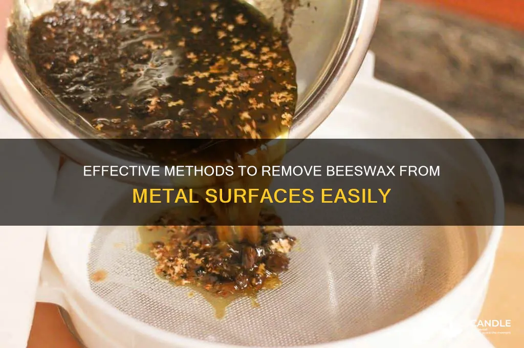 how to clean beeswax off metal
