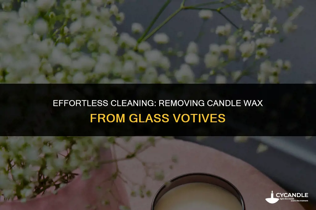 how to clean candle wax from glass votives