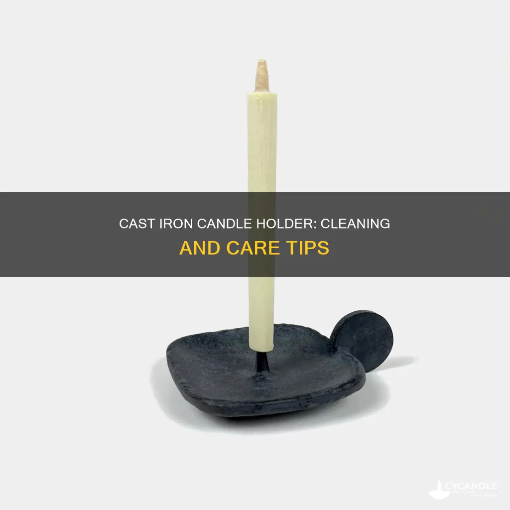 how to clean cast iron candle holder