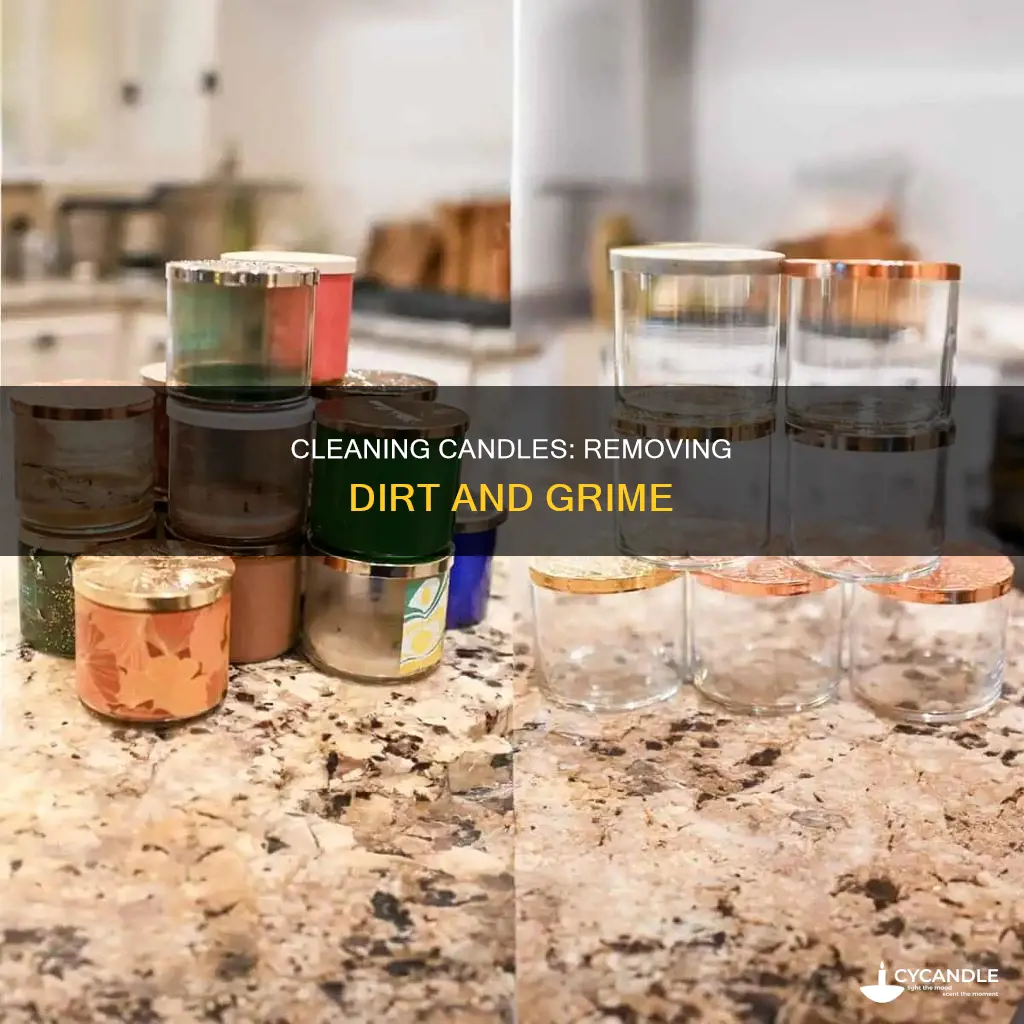 how to clean dirt off candles