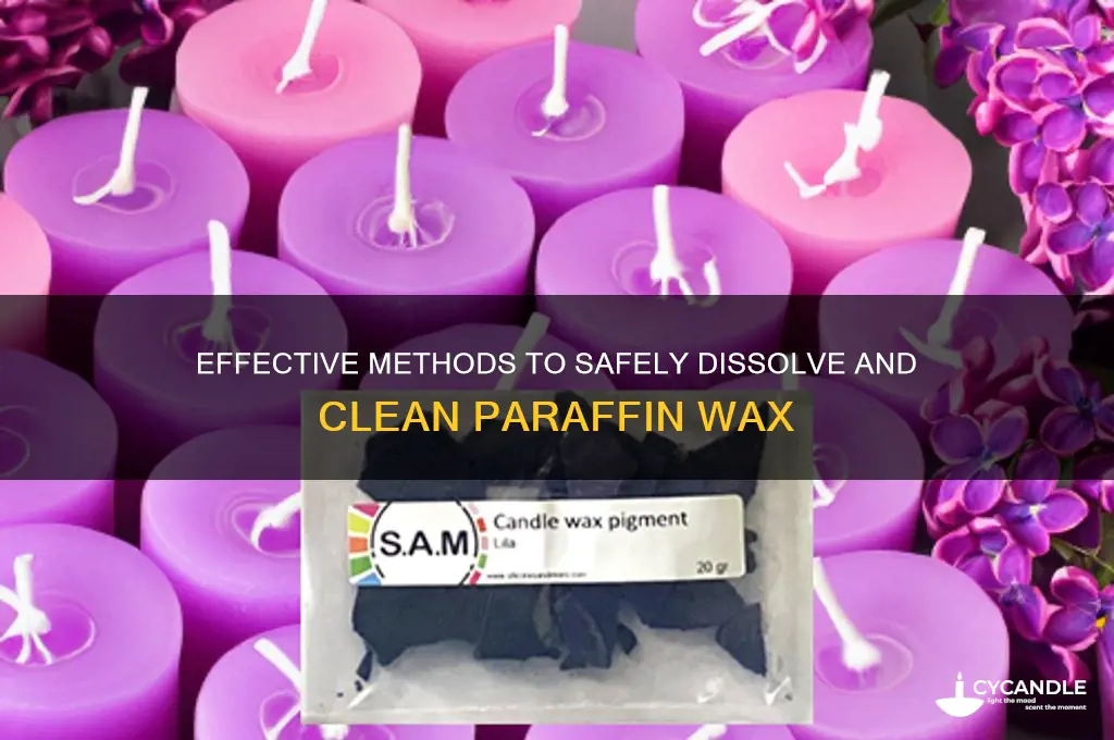 how to clean dissolve paraffin wax