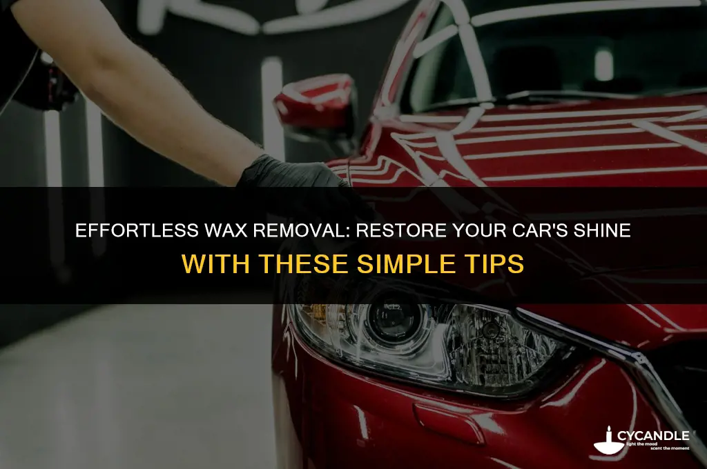 how to clean dried excess wax from car