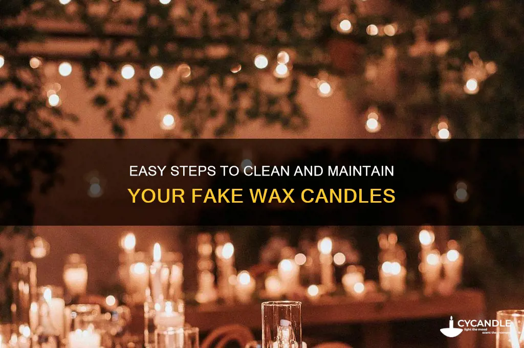 how to clean fake wax candles