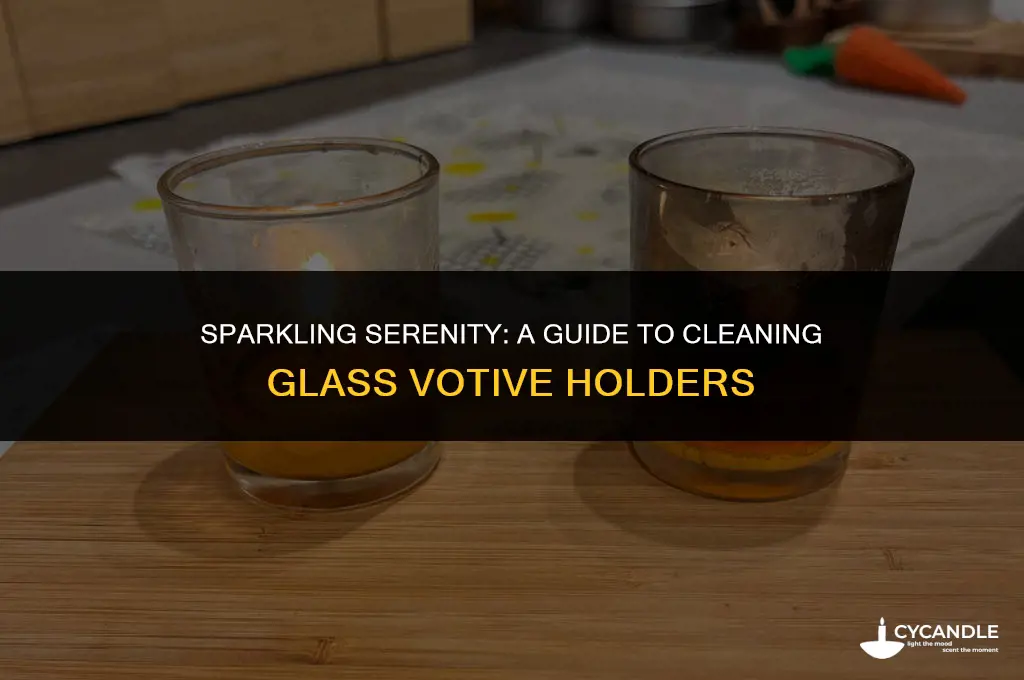 how to clean glass votive holder
