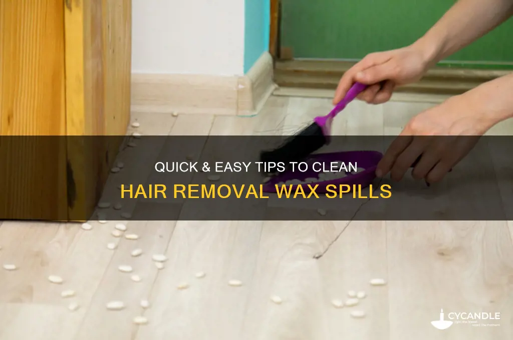 how to clean hair removal wax spill