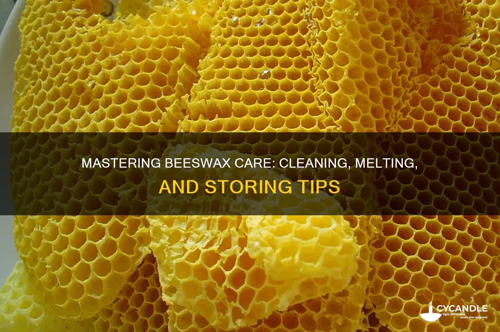 how to clean melt and store beeswax