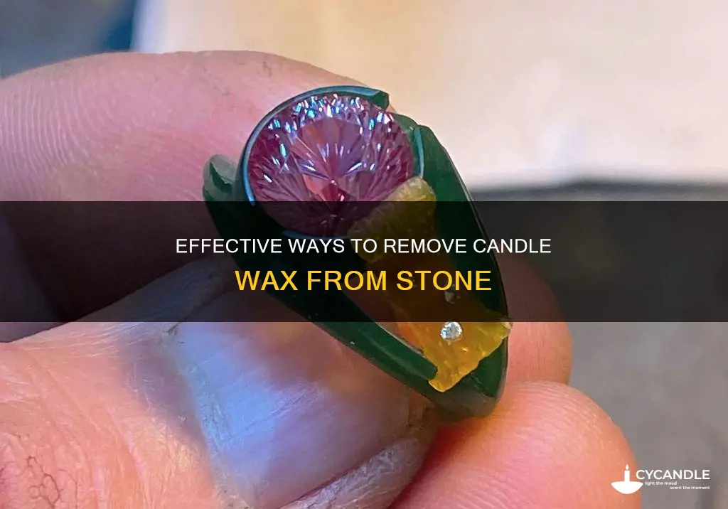 how to clean melted candle from stone