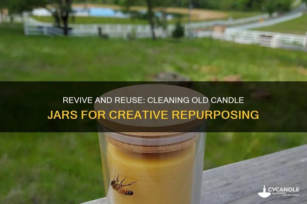 how to clean out old and re-use candle jars