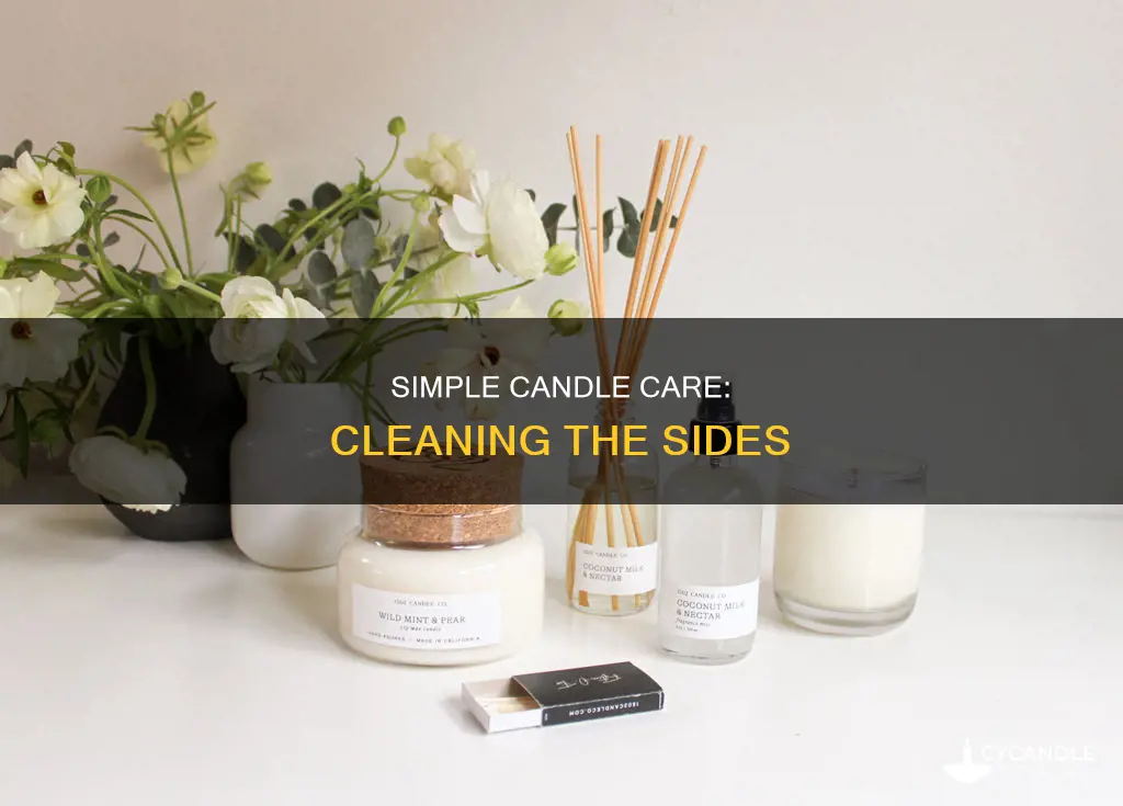 how to clean the sides of a candle