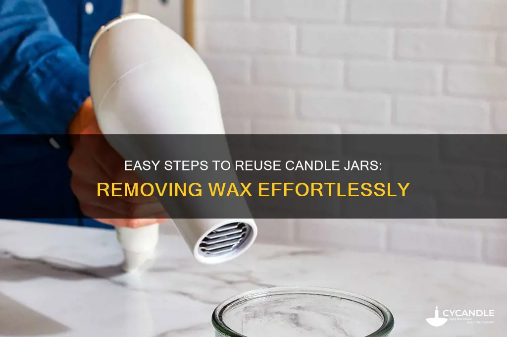 how to clean wax out of candle jars