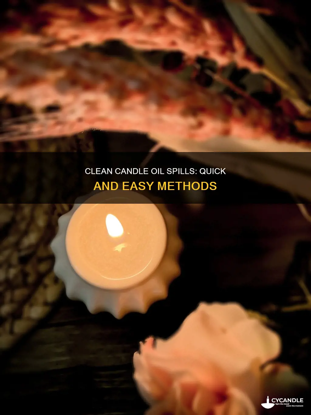 how to cleanup candle oil