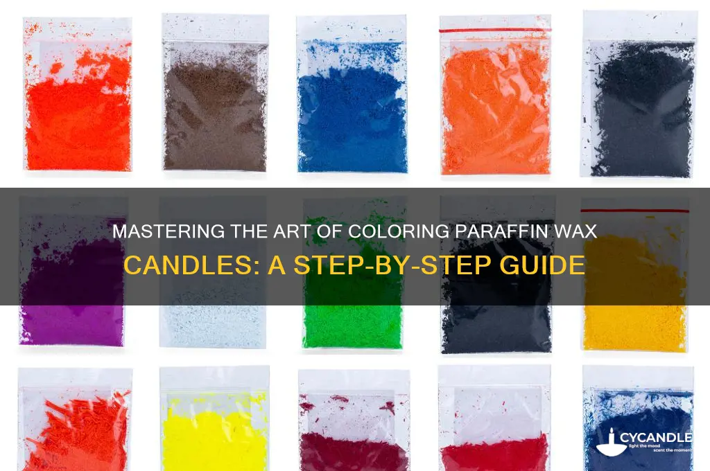 how to color a paraffin wax candle