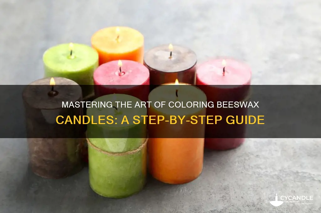 how to color beeswax candles
