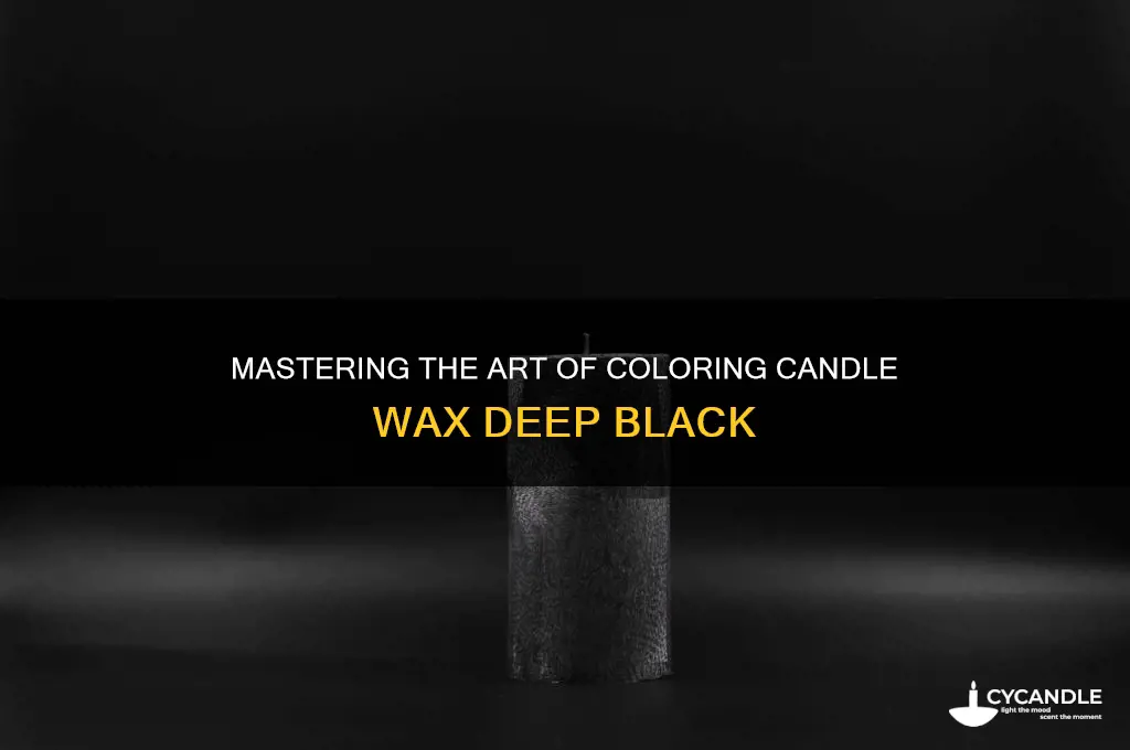 how to color candle wax black