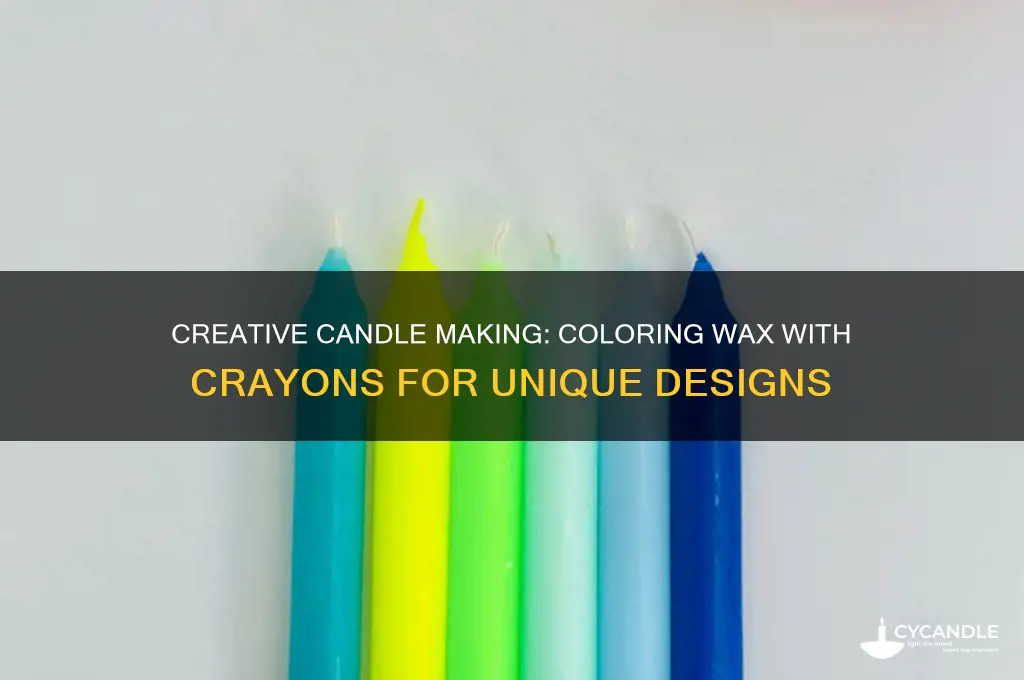 how to color candle wax with crayons