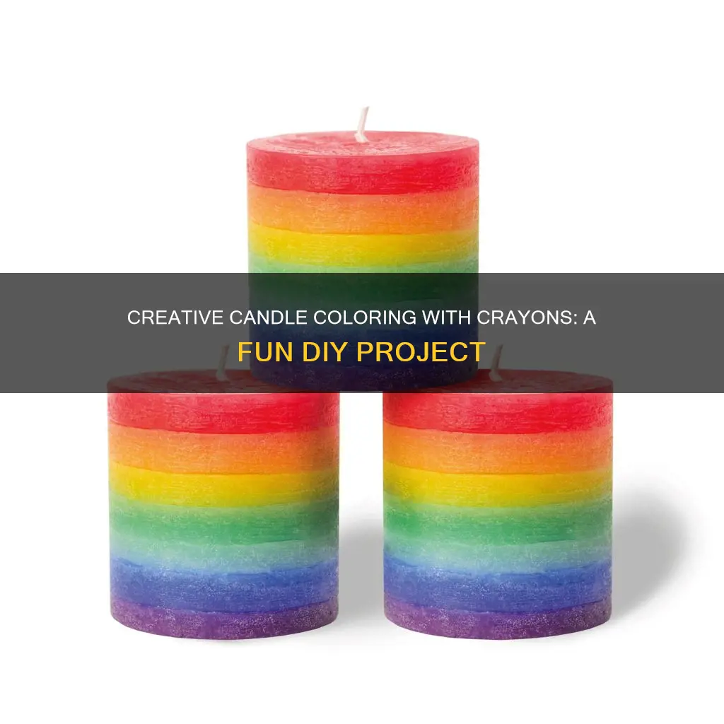 how to color candle with crayons
