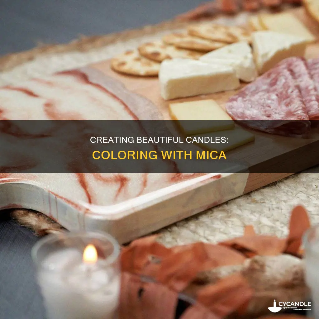 how to color candles with mica