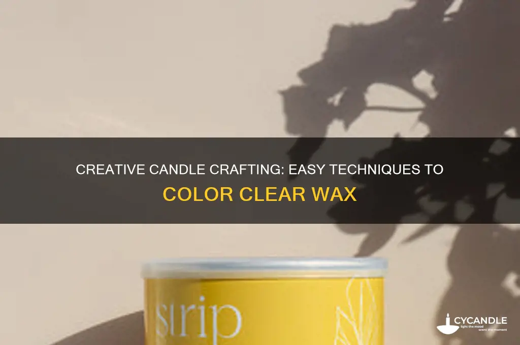 how to color clear candle wax