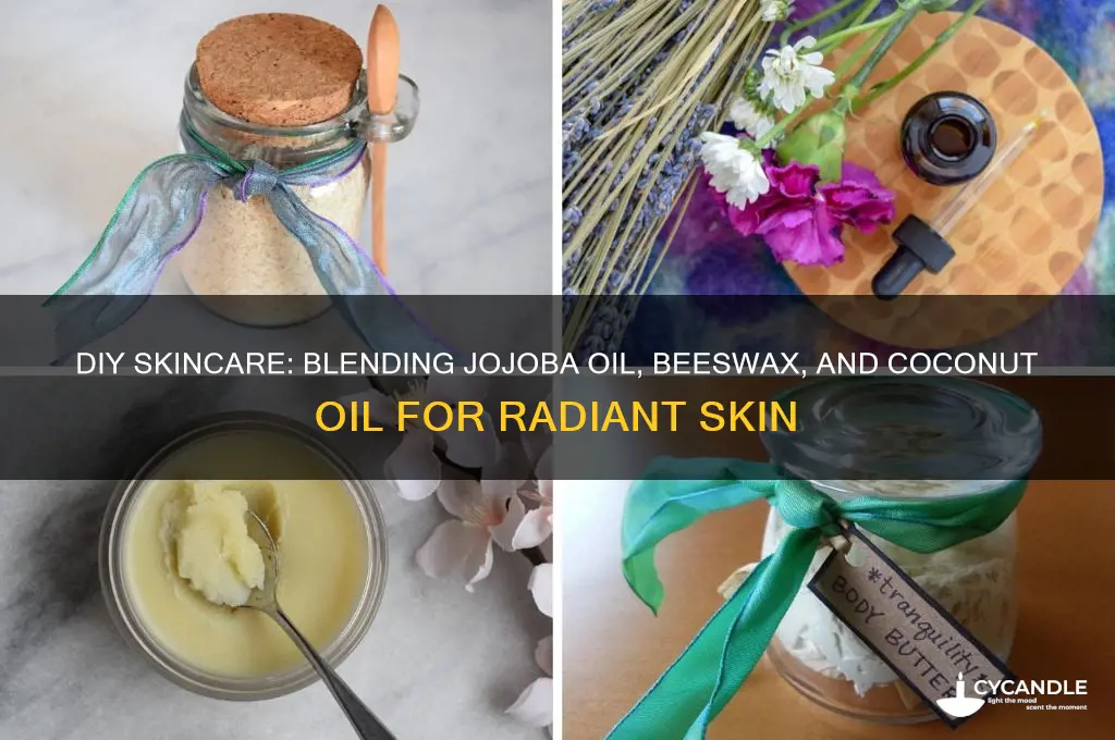 how to combine hojoba oil beeswax and cocnut oil