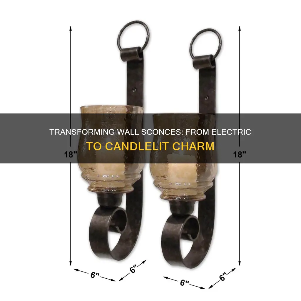 how to convert wall sconce to candles