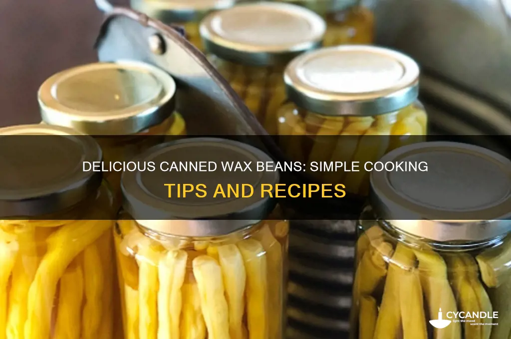 how to cook canned wax beans