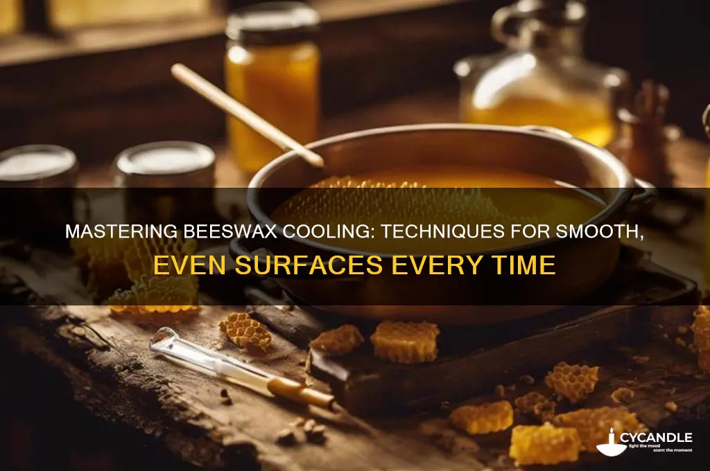 how to cool beeswax to avoid uneven curfaces