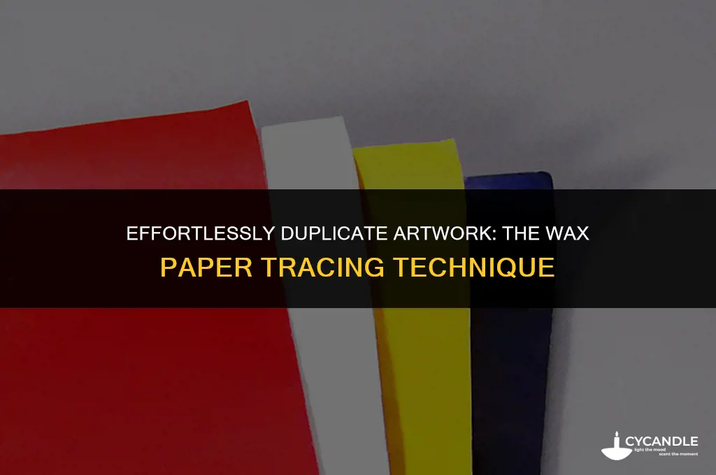 how to copy drawing using wax paper