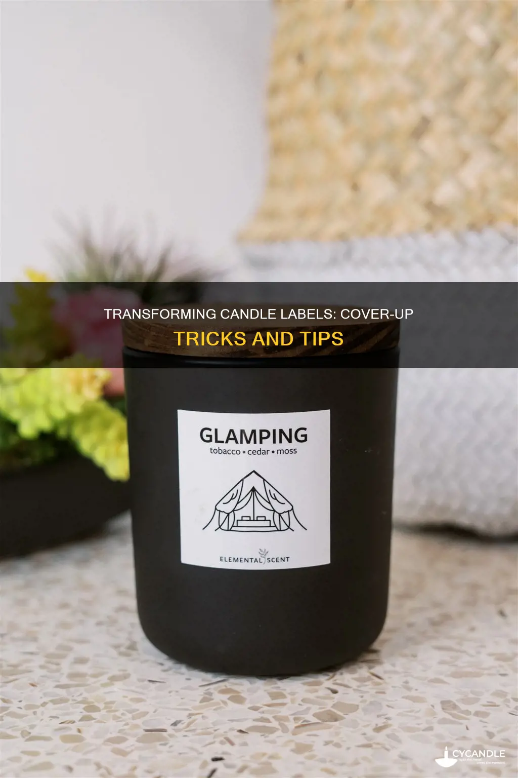 how to cover up a candle label