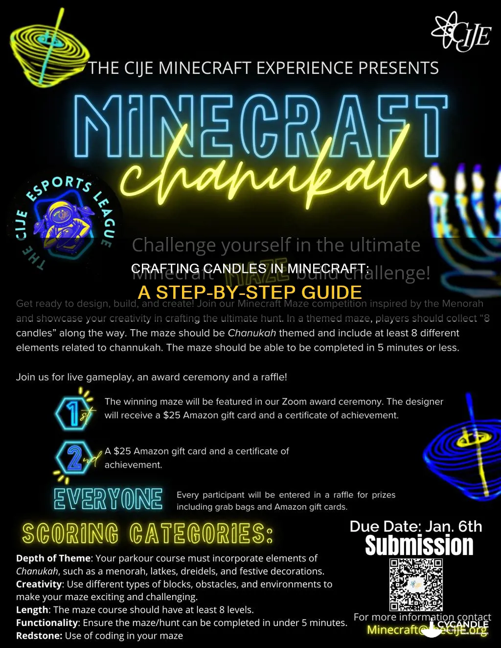 how to craft a candle in mc