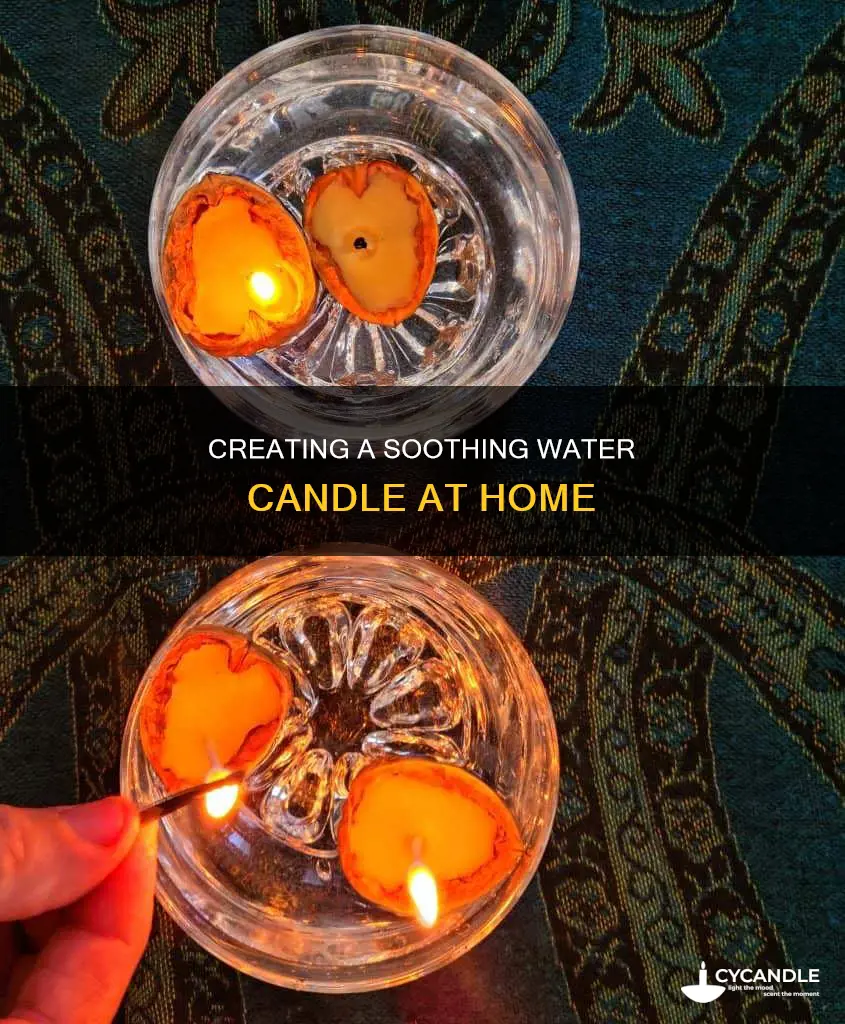 how to craft water candle