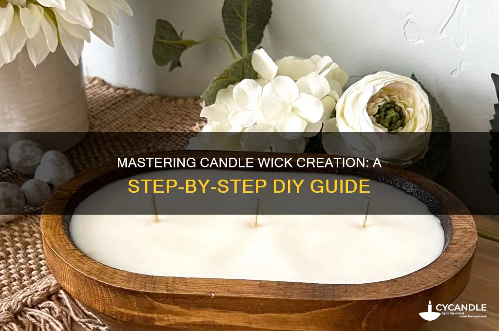 how to create a candle wick