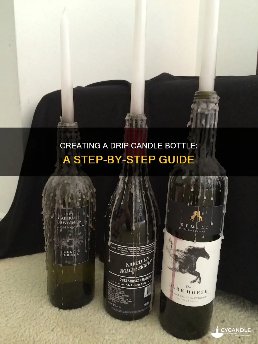 how to create a drip candle bottle