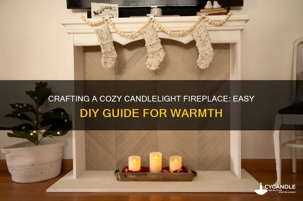 how to create candle light fireplace