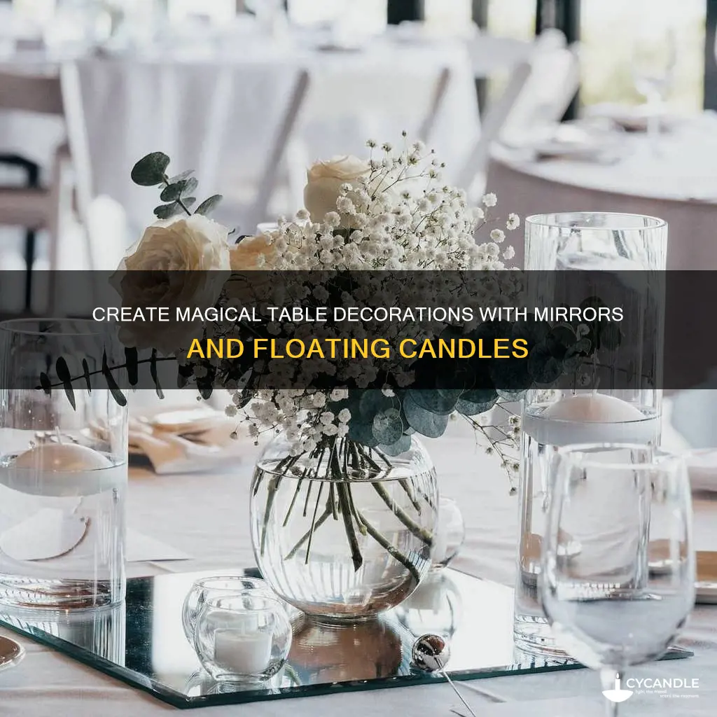how to create mirror and floating candle table decorations