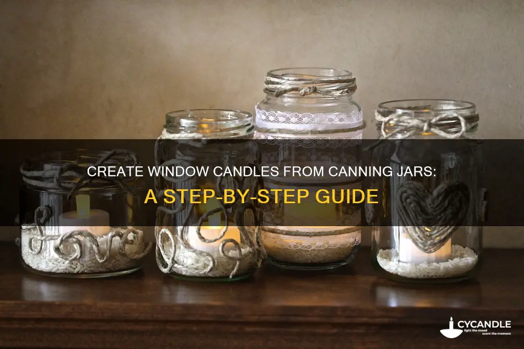 how to create window candles from canning jars
