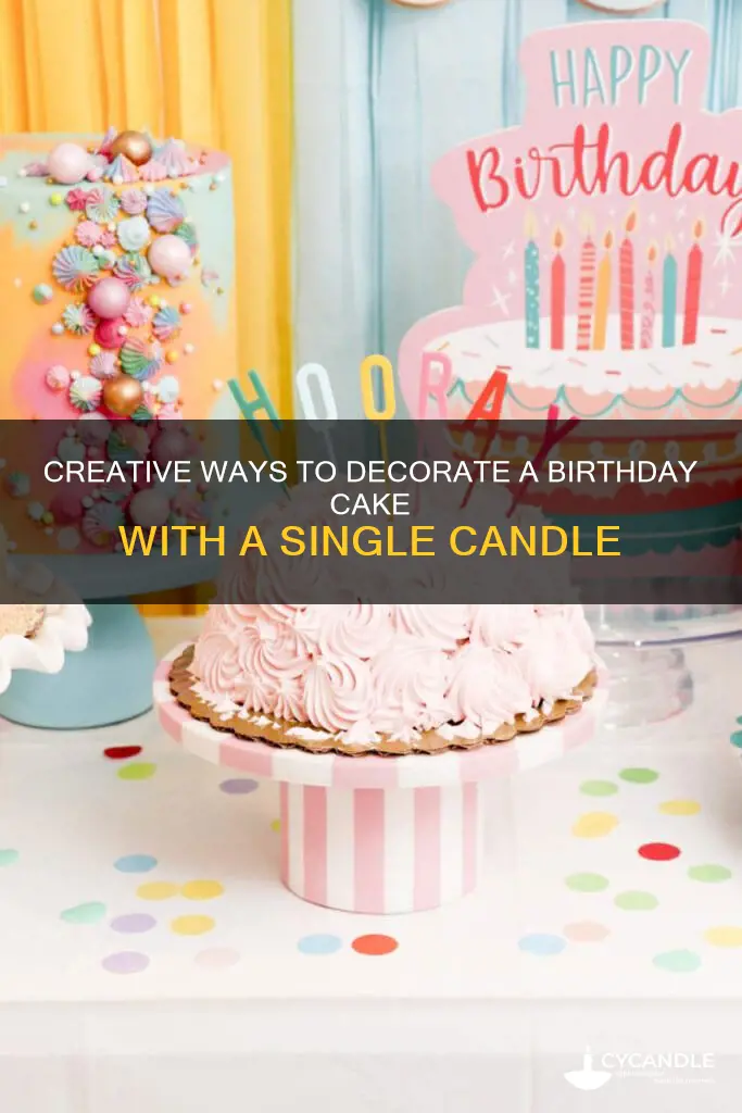 how to customize birthday cake with one candle