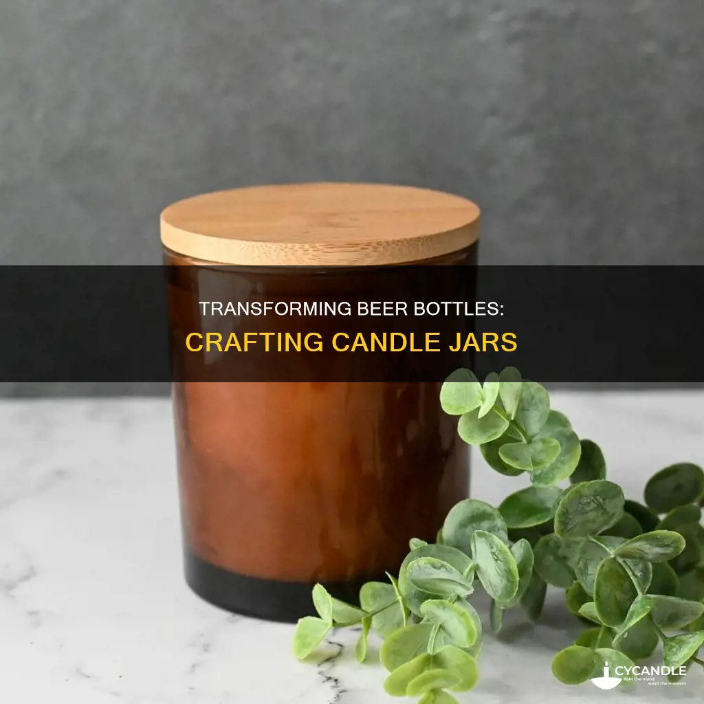 how to cut beer bottles into candle jars