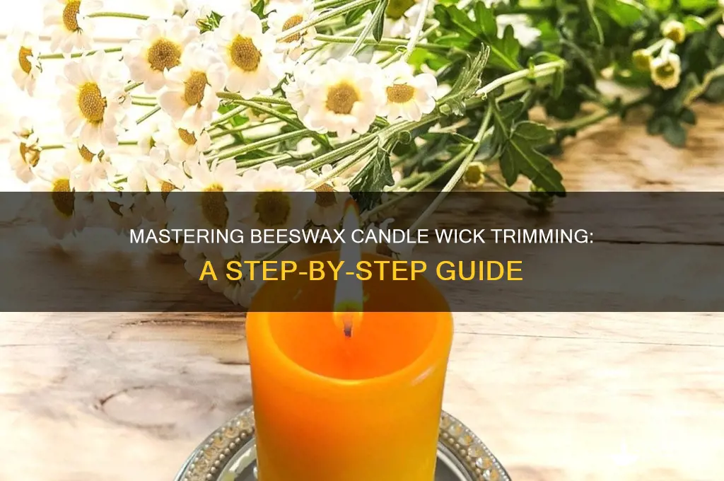 how to cut beeswax candles wick