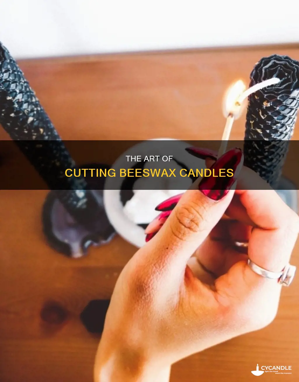 how to cut beeswax candles