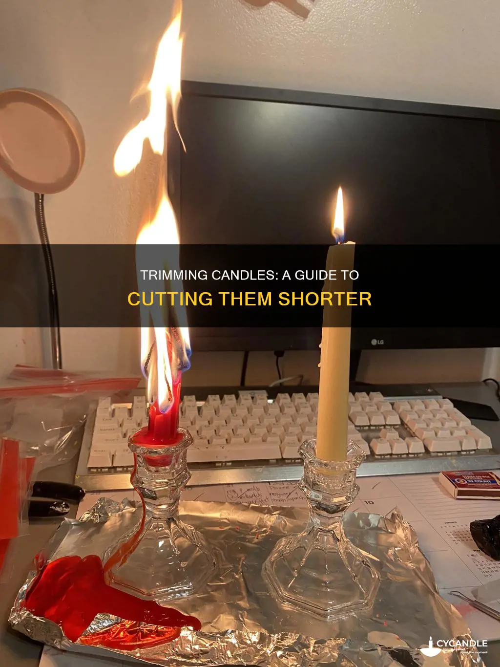 how to cut candles shorter