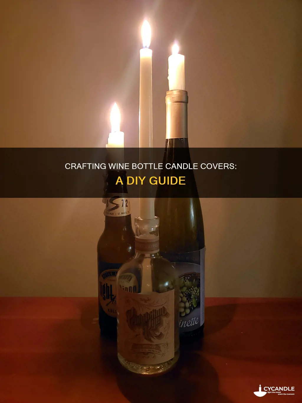 how to cut wine bottle candle cover