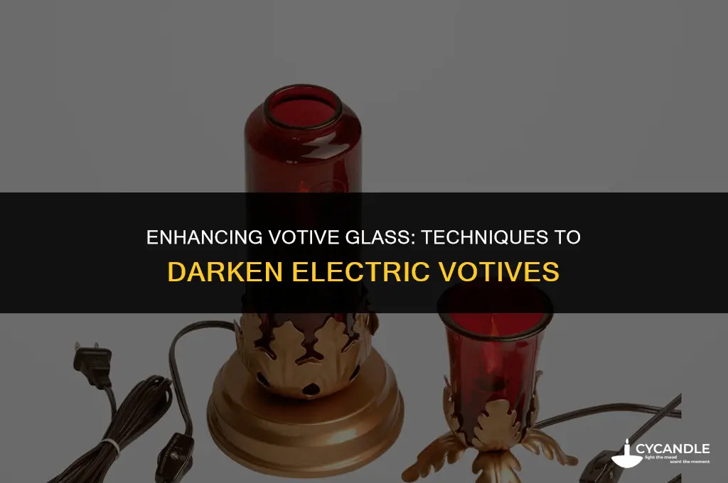 how to darken electric votive glass