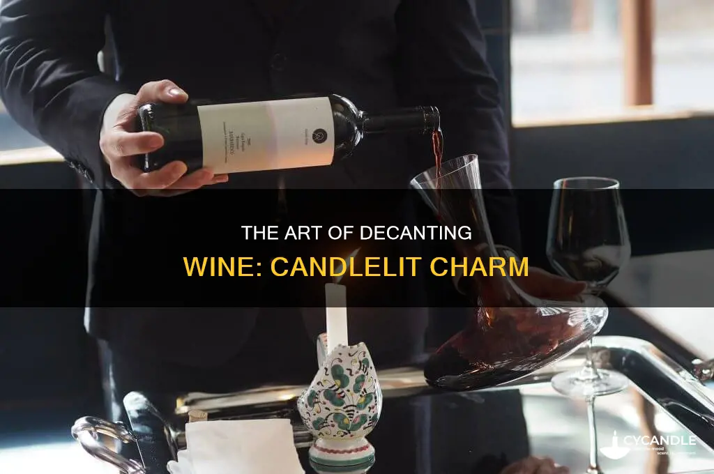 how to decant wine with a candle