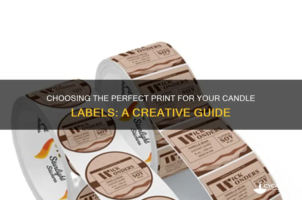 how to decide what print to use for candle labels