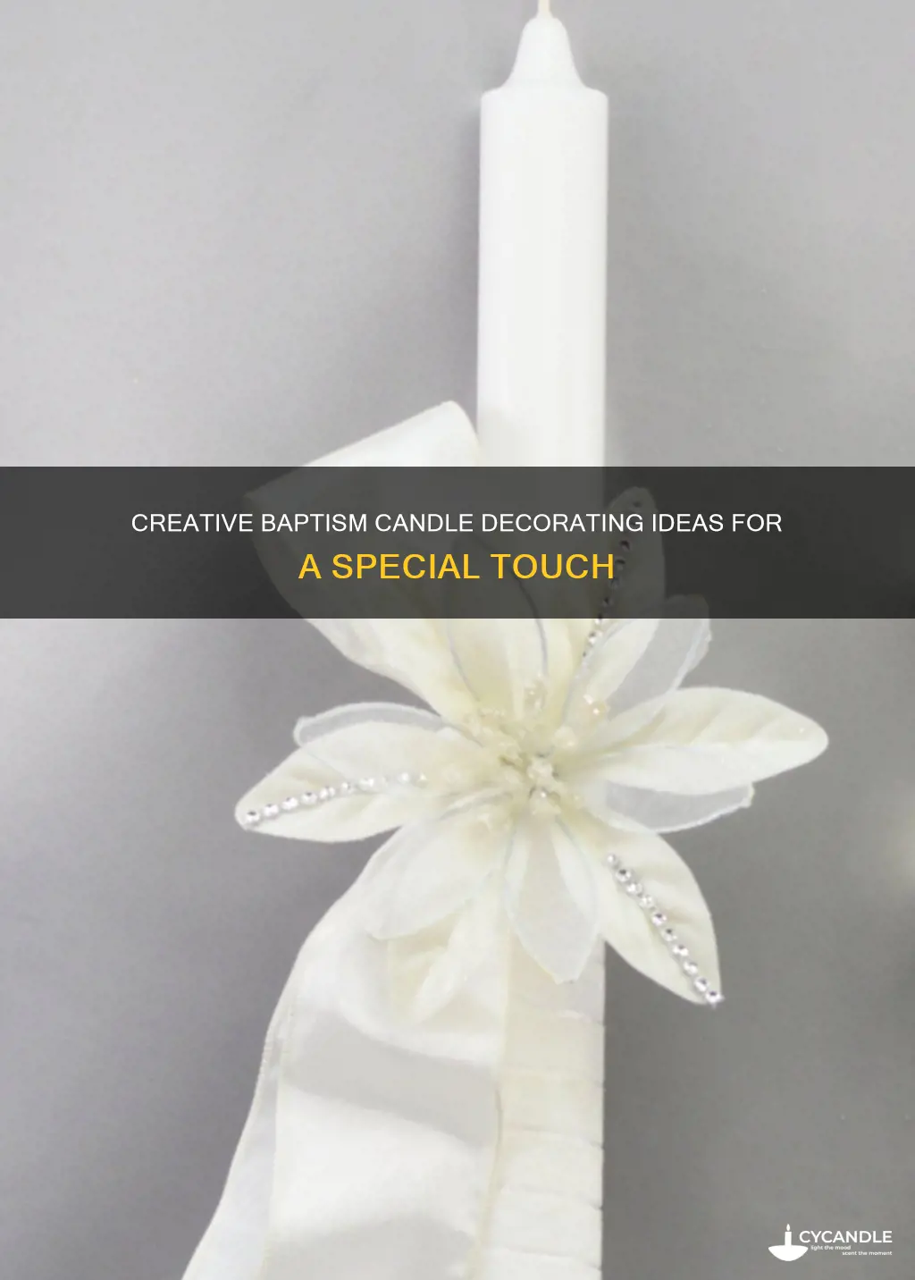 how to decorate a baptism candle