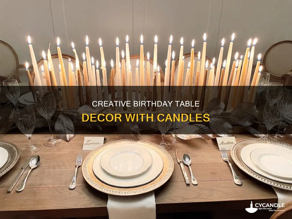 how to decorate a birthday table with candles