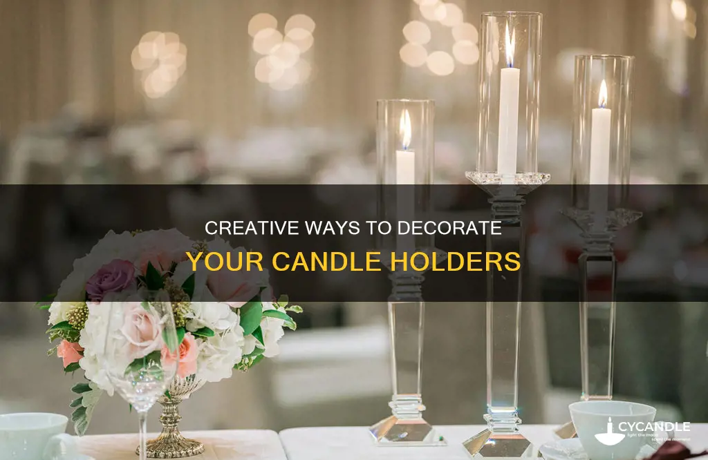 how to decorate a candle holders