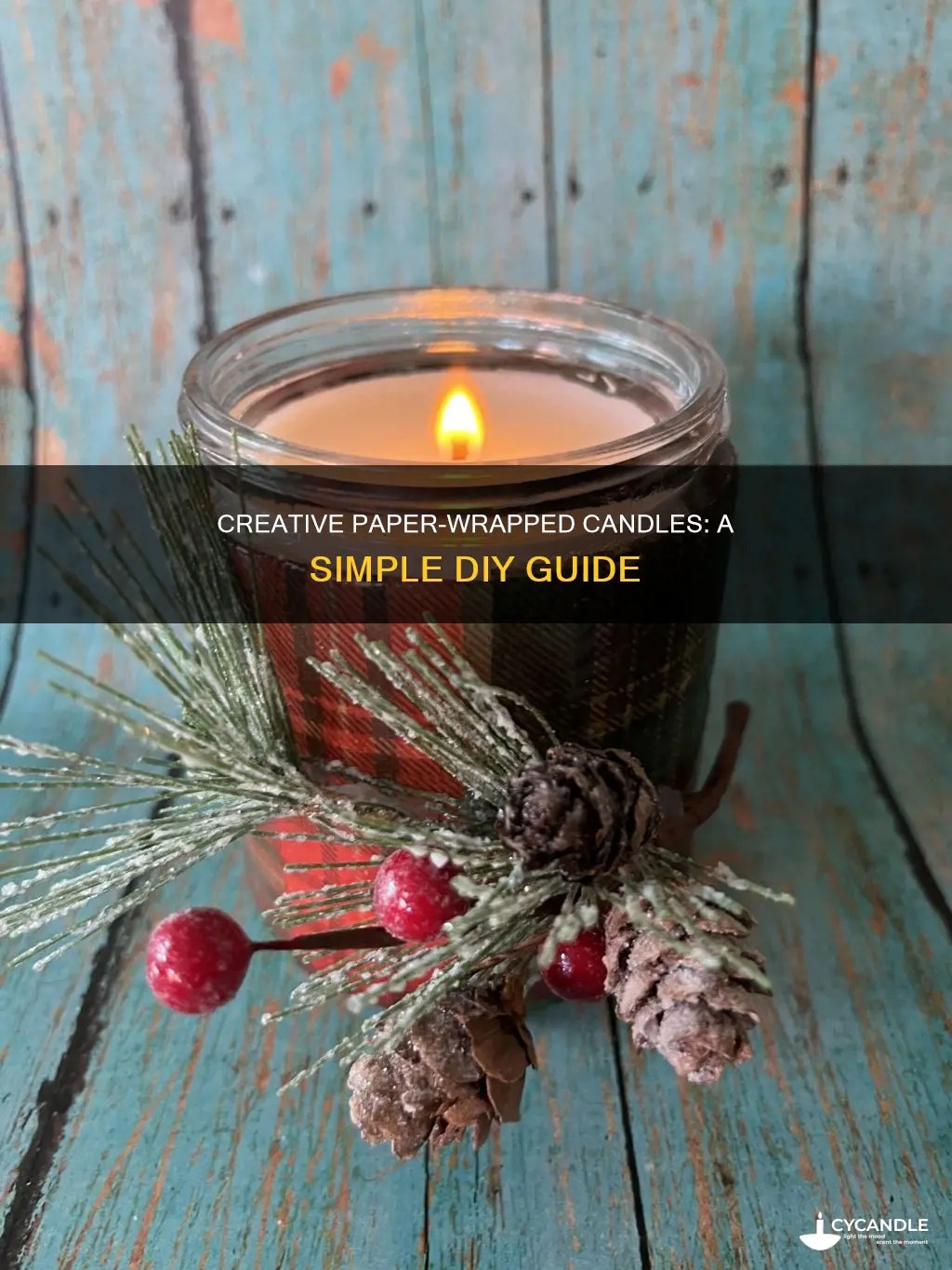 how to decorate a candle with paper