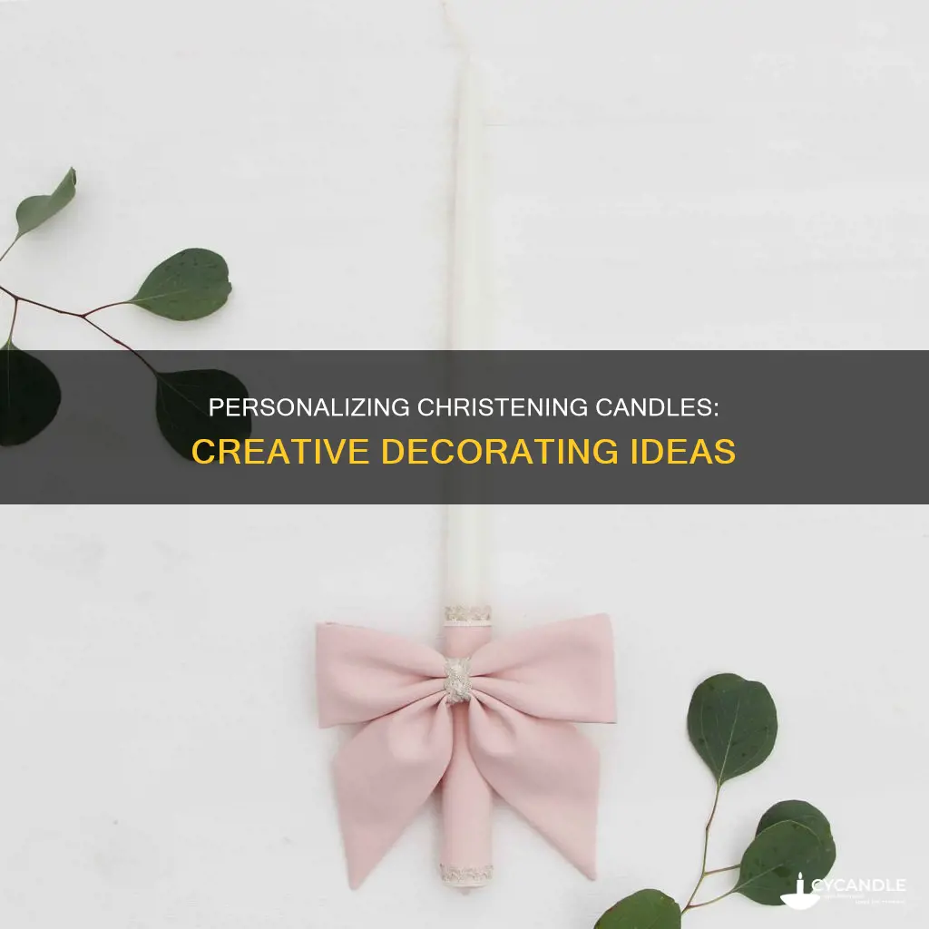 how to decorate a christening candle